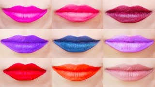 12 NYX Liquid Suede Cream Lipstick Lip Swatches + Review
