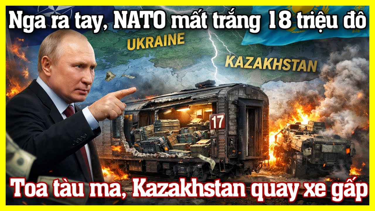 Nga tóm sống tàu NATO: Toa Tàu Số 17 Bị Bóc Trần - Kazakhstan Quay Xe Gấp