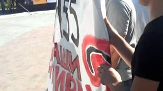 Митинг обманутых дольщиков СУ-155 у памятника пограничникам на Яузской набережной Митинг обманутых дольщиков СУ-155 у памятника пограничникам на Яузской набережной