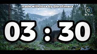 3 30 Countdown Timer Scenic Forest Mountain Timer for Study Focus Workouts Bro Timers