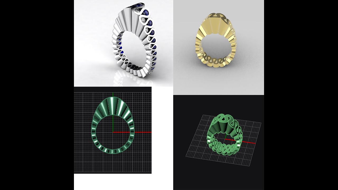 Ring Modeling Tutorial Wave 🌊 Ring Modeling Tutorial Organic Ring Design in Rhino & Matrix 💍 ...