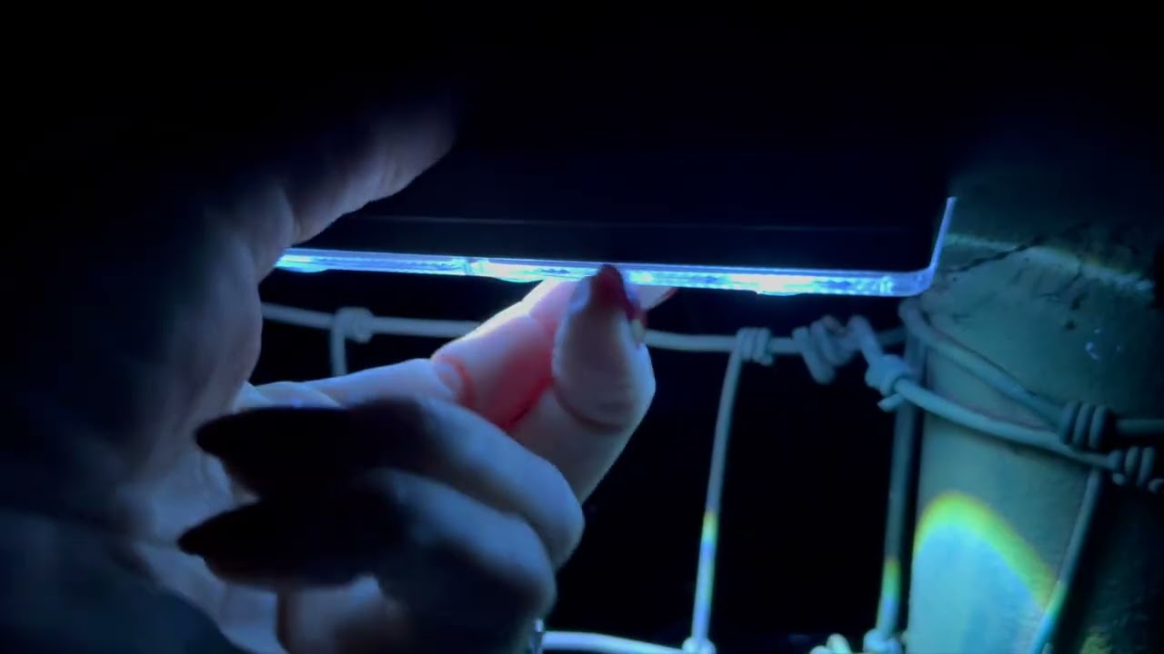 Nighttime View of Solar Fence Light | JOFIOS Review and Real-Life Test