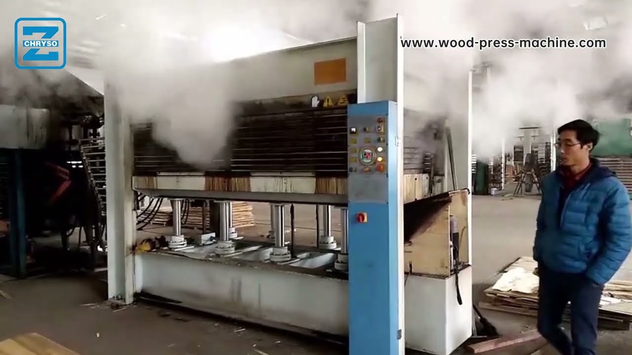 Wood Drying Process For Multiple Layers Wood Veneer Hot Press Machine