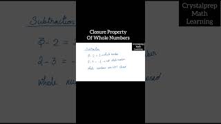 Closure Property  Of Whole Numbers #maths #onlineeducator #mathreels #education #mathematics