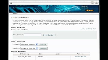 How to creating and modifying MySQL databases in cPanel