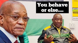 Ramaphosa issued a strong warning | Zuma did it differently???