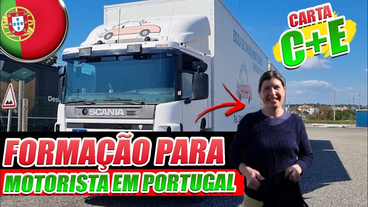 🔴 COMO É A AULA PRÁTICA DE CAMINHÃO PRA CARTA C+E EM PORTUGAL 🇵🇹.