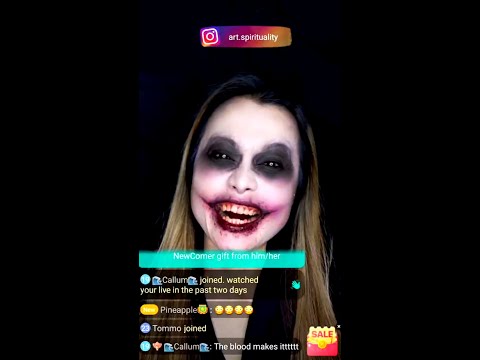 Halloween Creepy Scary Evil Joker + Black Crow Makeup by Siew Gratton - Art Spirituality