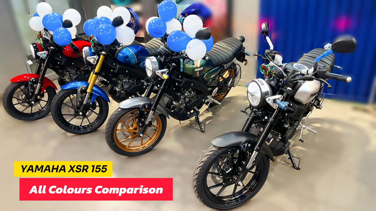 Yamaha XSR 155 All Colours Red,Blue,Green,Grey Review - On Road price | xsr155newmodel2025colours