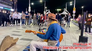 Euro Busker Draws Crowd In Busan, South Korea