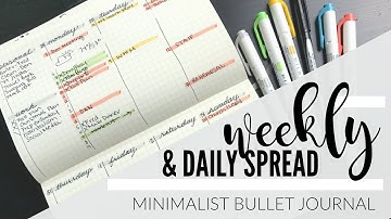 Weekly Spread + Daily Spread Combo | Bullet Journal