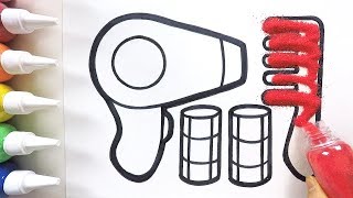 Hair Care Products Coloring & Drawing ㅣ 머리 관리 세트 그리기 색칠하기