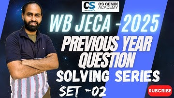 WB JECA 2025 PYQ Solving Series | Set 02 | Step-by-Step Solutions