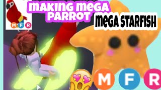 Making Mega Neon Starfish And Mega Neon Parrot In Adopt Me Trading