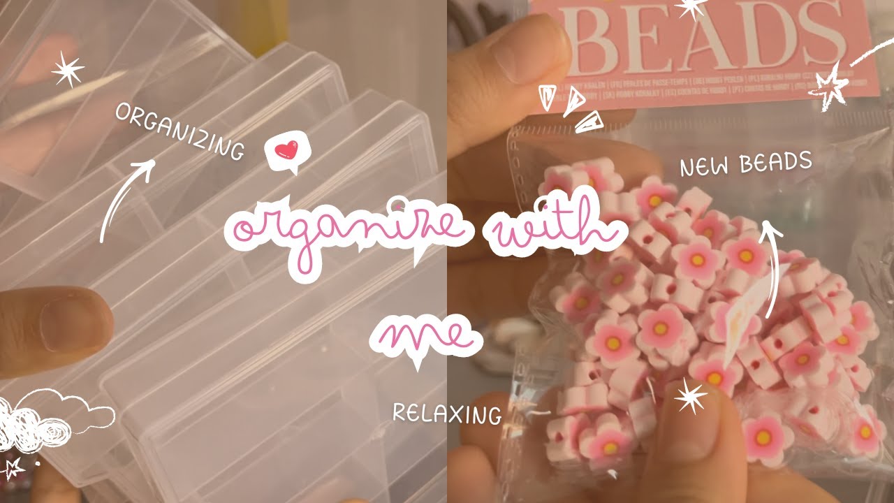 ★ ⋆ organize my beads with me | relaxing vid ⋆ ★