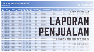 Cara Membuat Laporan Penjualan di excel