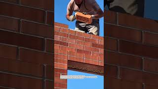 Bricklaying Precision! Watch This Mason Build Perfect Walls 🧱 #Construction #Masonry #DIY