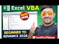 👉 Excel VBA Full Course | Beginner to Advance 2026 🔥 Telugu