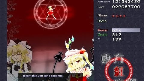 Touhou 06 ~ Embodiment of Scarlet Devil - Extra Clear as Marisa B [12 EX Bosses in 12 Months]