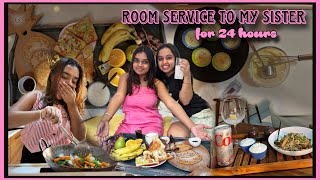 Giving Room service to my sister for 24 hours😱💗 | J vlog