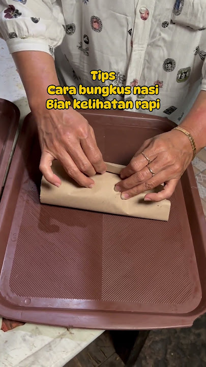 TIPS BUNGKUS NASI BIAR KELIHATAN RAPIH‼️#shorts