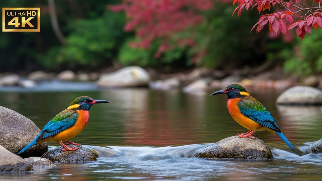 Relaxing Piano and Nature Sounds with River Flow for Sleep, Study and Meditation