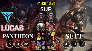 IGY Lucas Pantheon vs Sett Sup - KR Patch 10.24