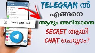 How To Chat Secretly With Anyone In Telegram | Secret Chat In Telegram | Malayalam