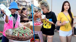 Hidden Gems CAMBODIAN Street Food 2026 - Walking Tour Explore Riverside Food Market, Phnom Penh