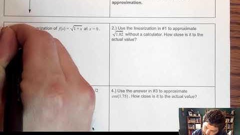 AP Calculus - Linearization (5.5)