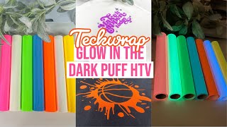 TESTING OUT TECKWRAP PUFF GLOW IN THE DARK & CHROME HEAT TRANSFER VINYL 🤯 | 3 CRICUT PROJECTS