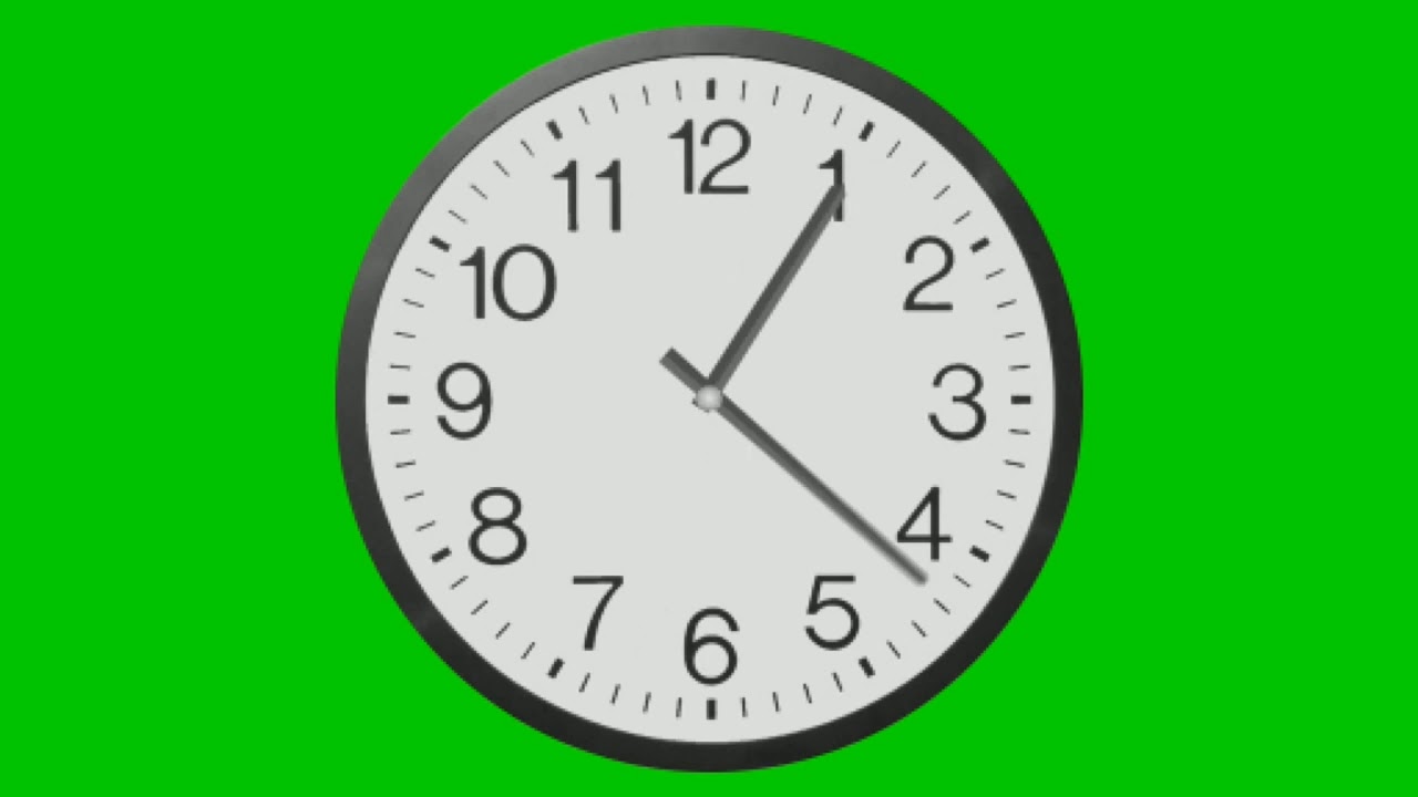 Green screen Relógio clock - YouTube