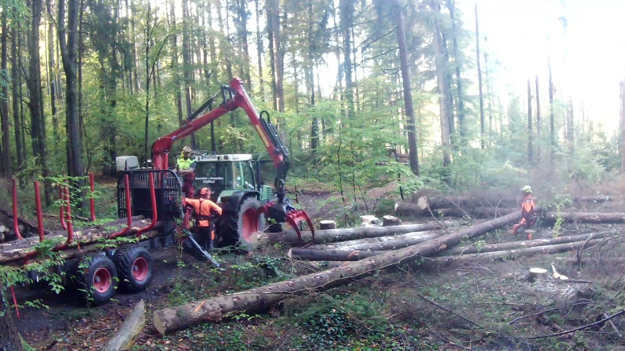 Torso Baustelle Teil #1 Fendt 512 C, Krpan GP 12  D und Ritter Forst im Käferholz