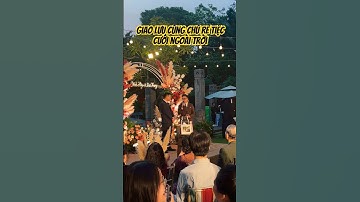 MC Mình Hiếu giao lưu với chú rể trong tiệc cưới ngoài trời. #mctieccuoi #intimatewedding #chuhon