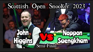 John Higgins vs Noppon Saengkham - Scottish Open Snooker 2023 - Semi-Final Live