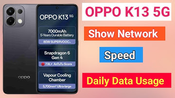 OPPO K13 5G Enable daily data Usage setting How To Show Daily Data Usage Setting In OPPO K13 5G