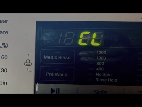 LG Washing machine showing CL, turn child lock on or off on washing machine, LG washing error codes