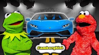 Kermit the Frog and Elmo Find a NEW Lamborghini!