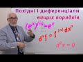 ДЧ10. Похідні і диференціали вищих порядків.