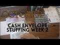 Cash Envelope Stuffing l $1500 l October Week 2