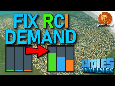 ⛔Fix for low or no RCI Demand Cities: Skylines residential, commercial, industry tutorial | Guide #7