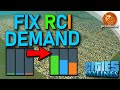 Fix for low or no RCI Demand Cities: Skylines residential, commercial, industry tutorial | Guide #11