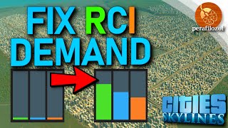 ⛔Fix for low or no RCI Demand Cities: Skylines residential, commercial, industry tutorial | Guide #7