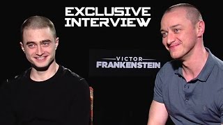 Daniel Radcliffe \& James McAvoy Exclusive INTERVIEW - VICTOR FRANKENSTEIN (2015)