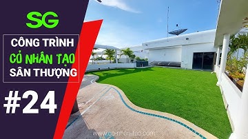 Cỏ nhân tạo trải sân thượng đẹp - Trang trí sân thượng | Cỏ Nhân Tạo SG