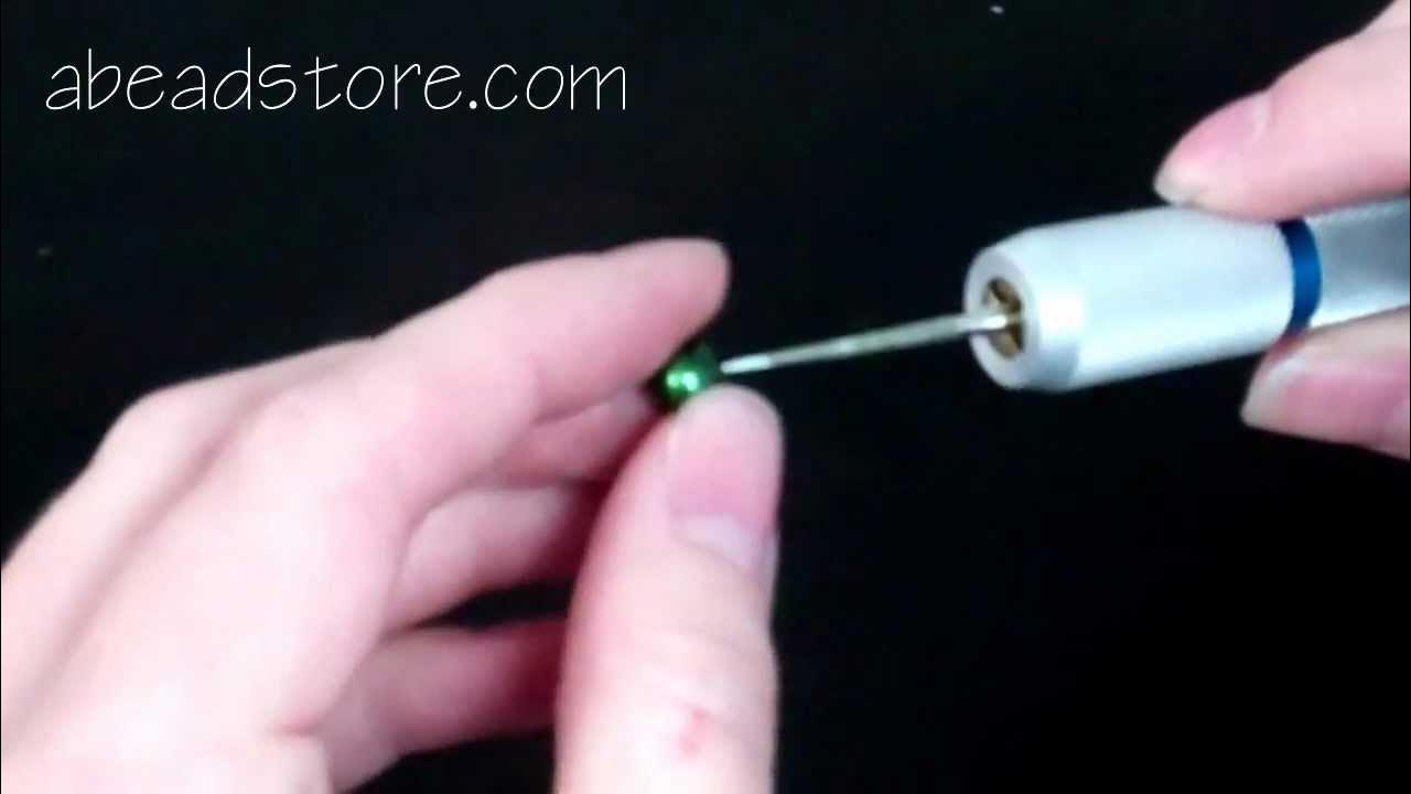 using a bead reamer to make a freshwater pearl hole larger YouTube