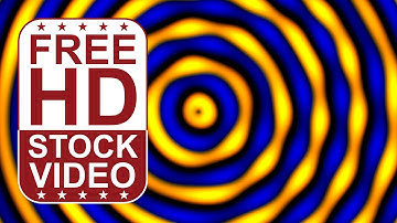 Free Stock Videos – abstract colorful blue yellow circles pulsing 2D animation