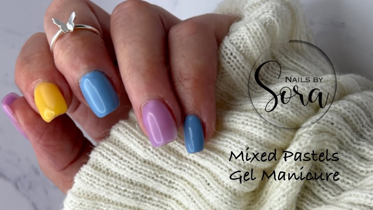 Mixed Pastels Manicure | Fiote Gel Polish