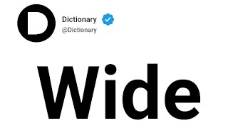Wide Meaning In English