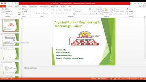 #Information #Security #System | Unit-2-Part-3  | VI Sem by  Arya College